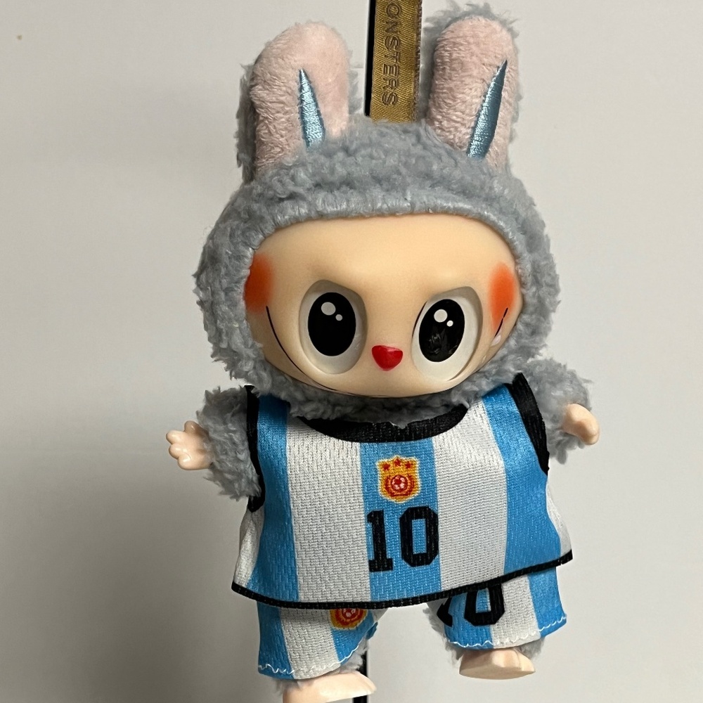 Labubu Argentina #10 Jersey Outfit Soccer Futbol Clothing Clothes